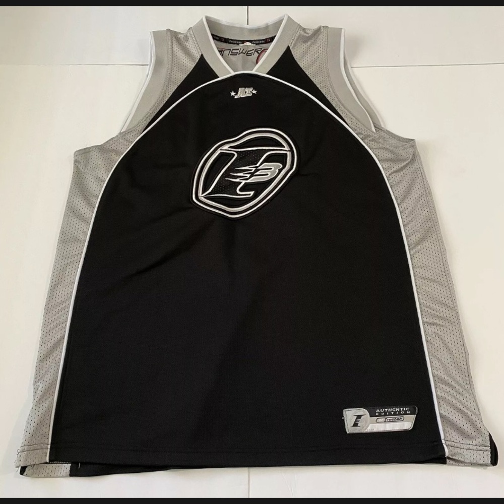 Vintage Reebok Allen Iverson The Answer Black & Silver Jersey Adult Size Medium